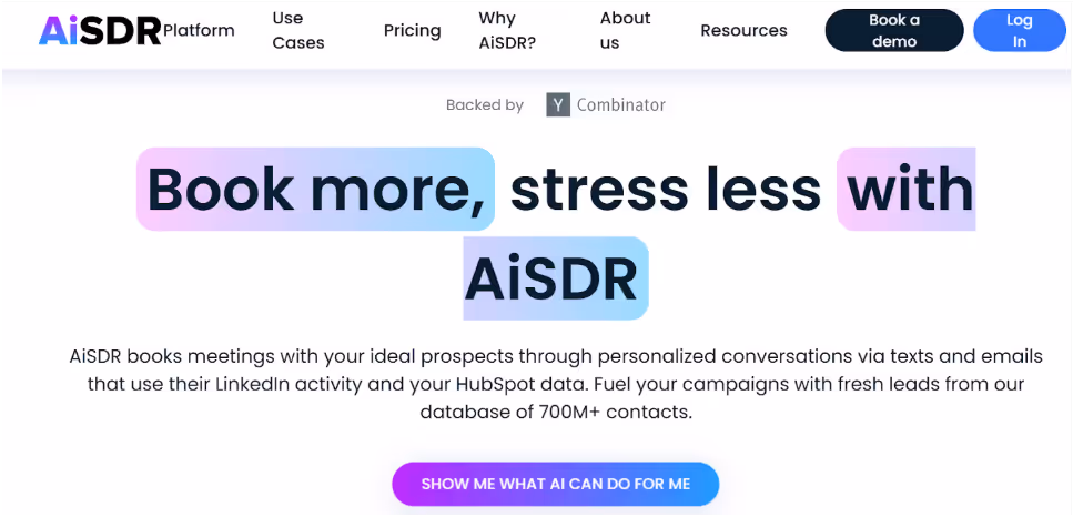 AiSDR homepage