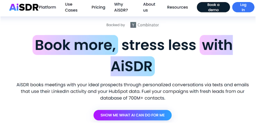 AiSDR homepage