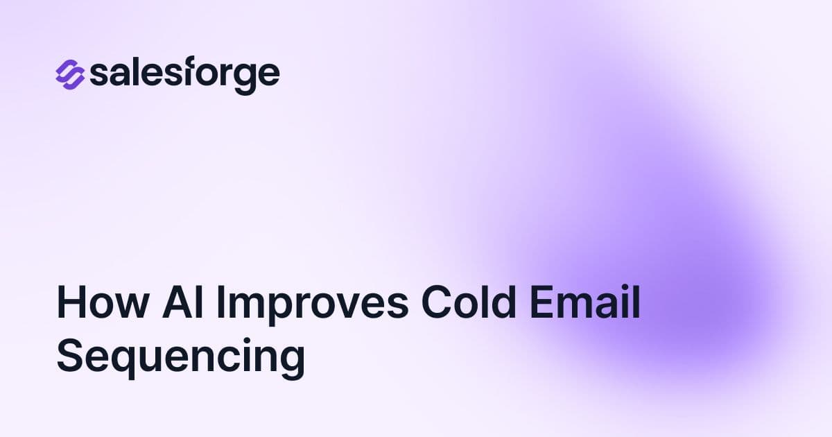 How AI Improves Cold Email Sequencing