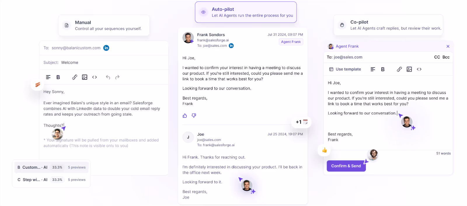 Salesforge personalised messages