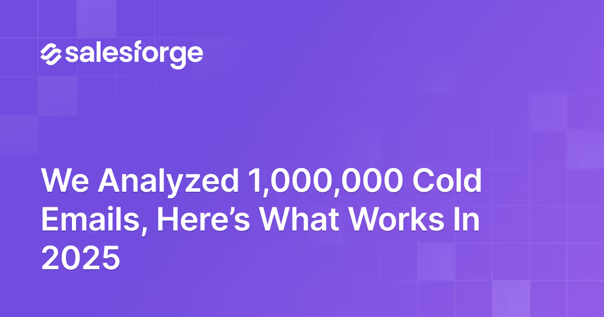 We Analyzed 1,000,000 Cold Emails, Here’s What Works in 2025