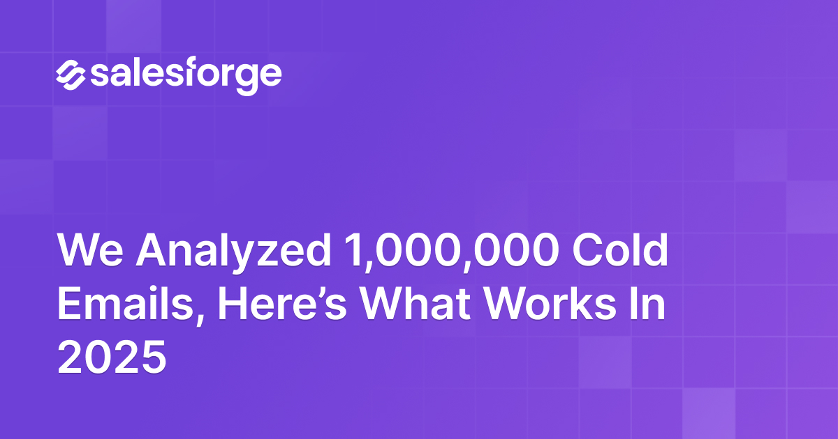 We Analyzed 1,000,000 Cold Emails, Here’s What Works in 2025
