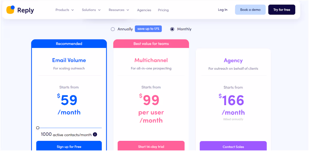 Reply.io Pricing