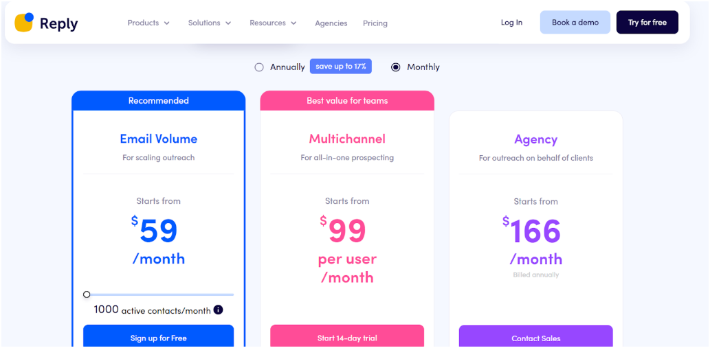 Reply.io Pricing