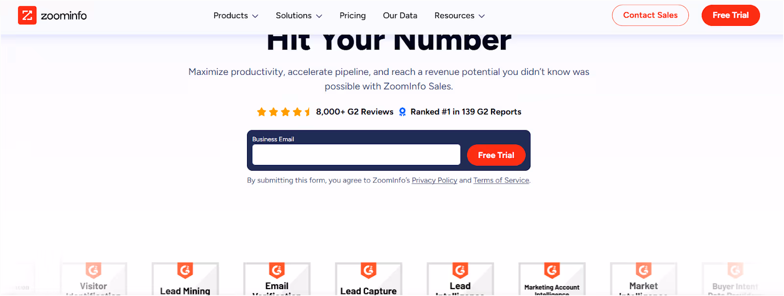 ZoomInfo Homepage
