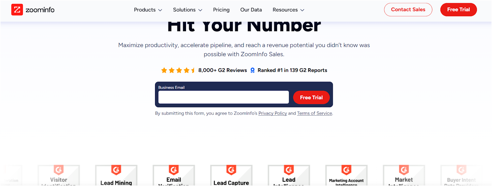 ZoomInfo Homepage