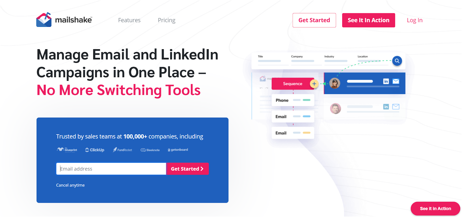 Mailshake Homepage