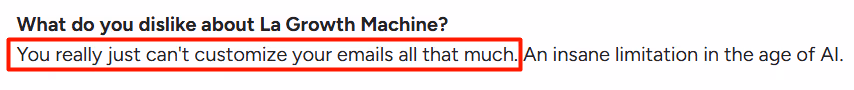 La Growth Machine G2 reviews