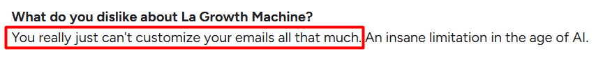 La Growth Machine G2 reviews