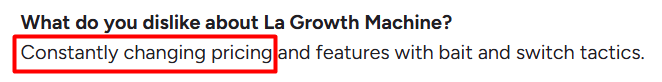 La Growth Machine G2 reviews