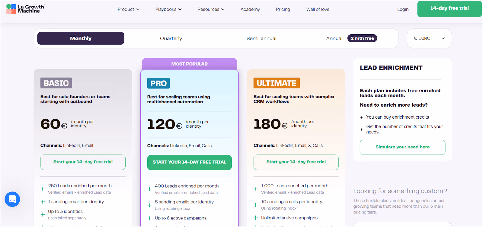 La Growth Machine Pricing