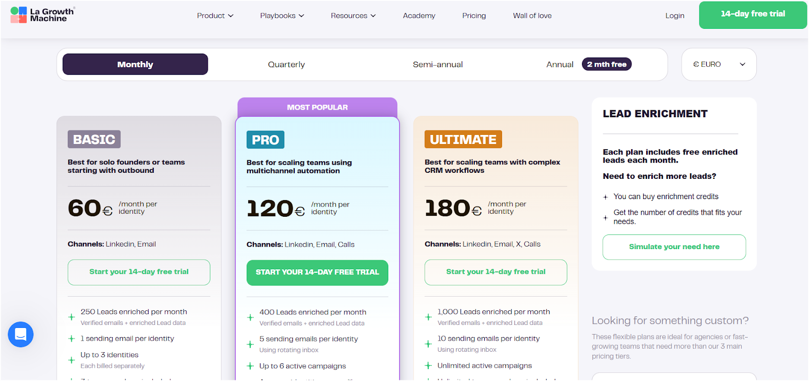 La Growth Machine Pricing