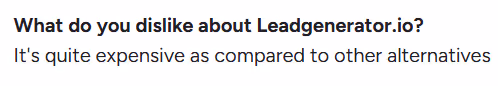 Leadgenerator.io G2 reviews