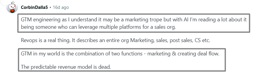 GTM Engineering Reddit