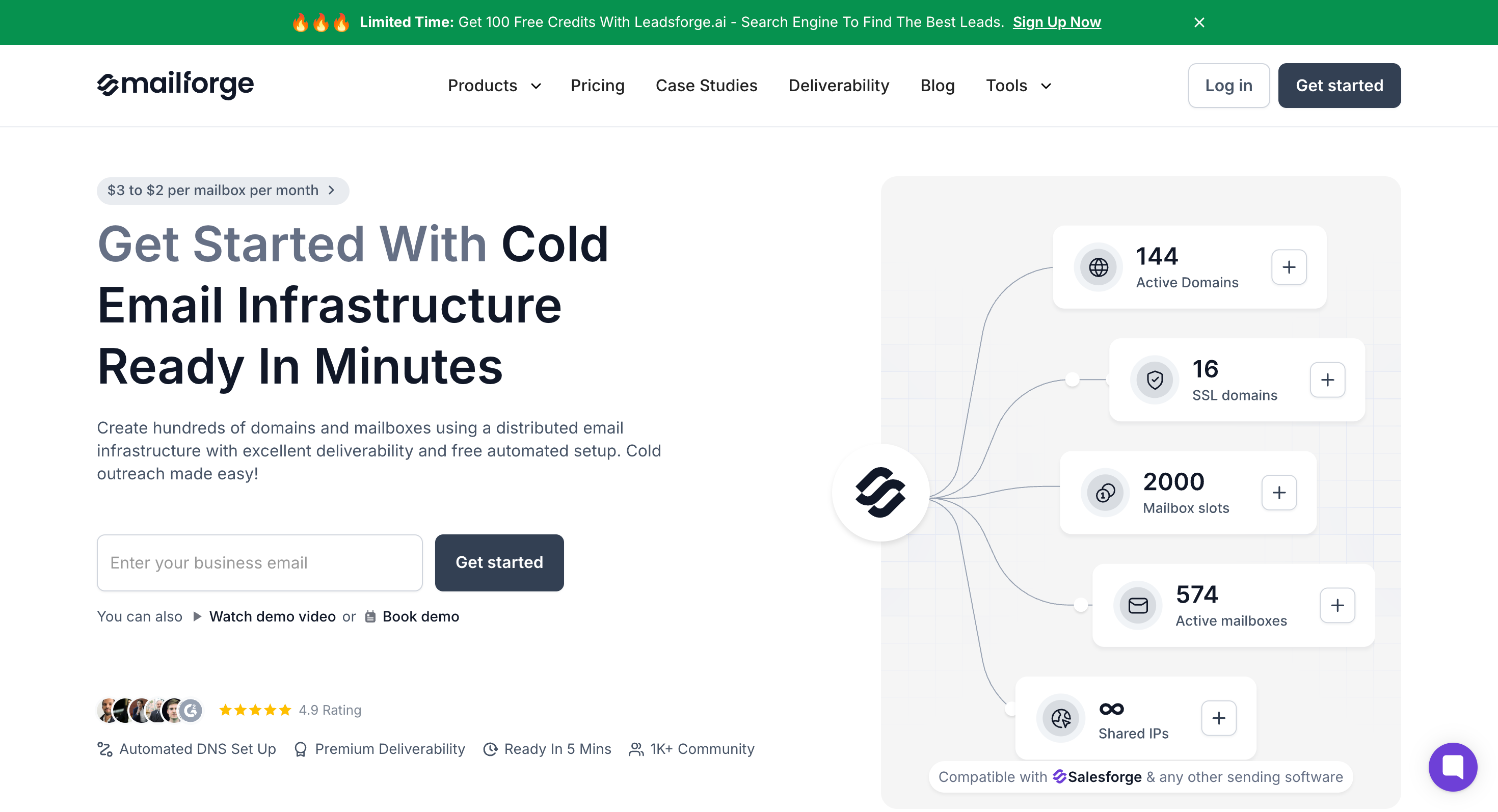 Mailforge.ai home page