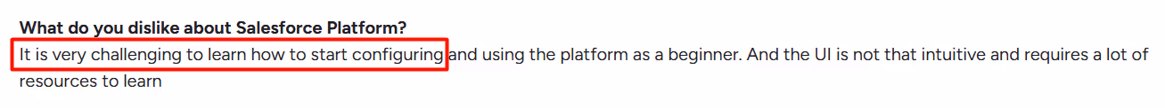 Salesforce G2 reviews