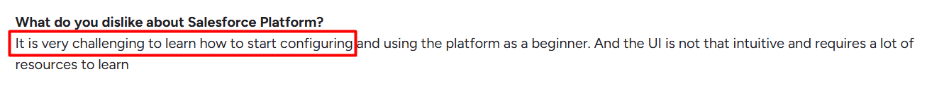 Salesforce G2 reviews