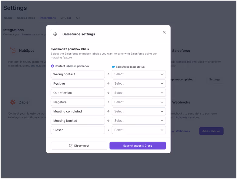 Salesforge integration with Salesforce
