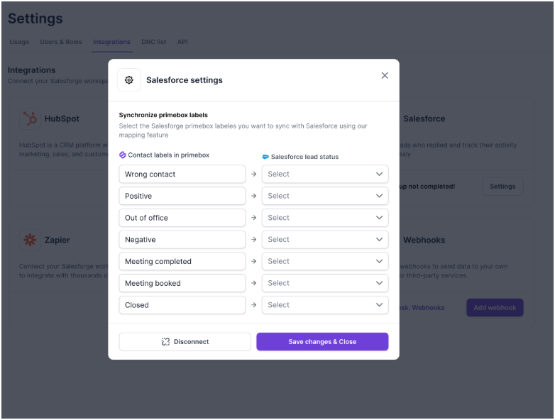 Salesforge integration with Salesforce