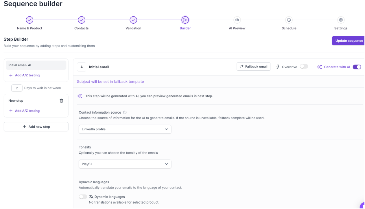 personalised campaigns in multiple languages in Salesforge