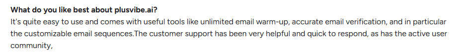 Plusvibe.ai review on G2.com