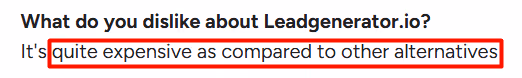 Leadgenerator.io G2 reviews