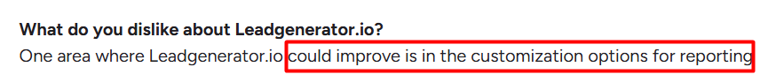 Leadgenerator.io G2 reviews
