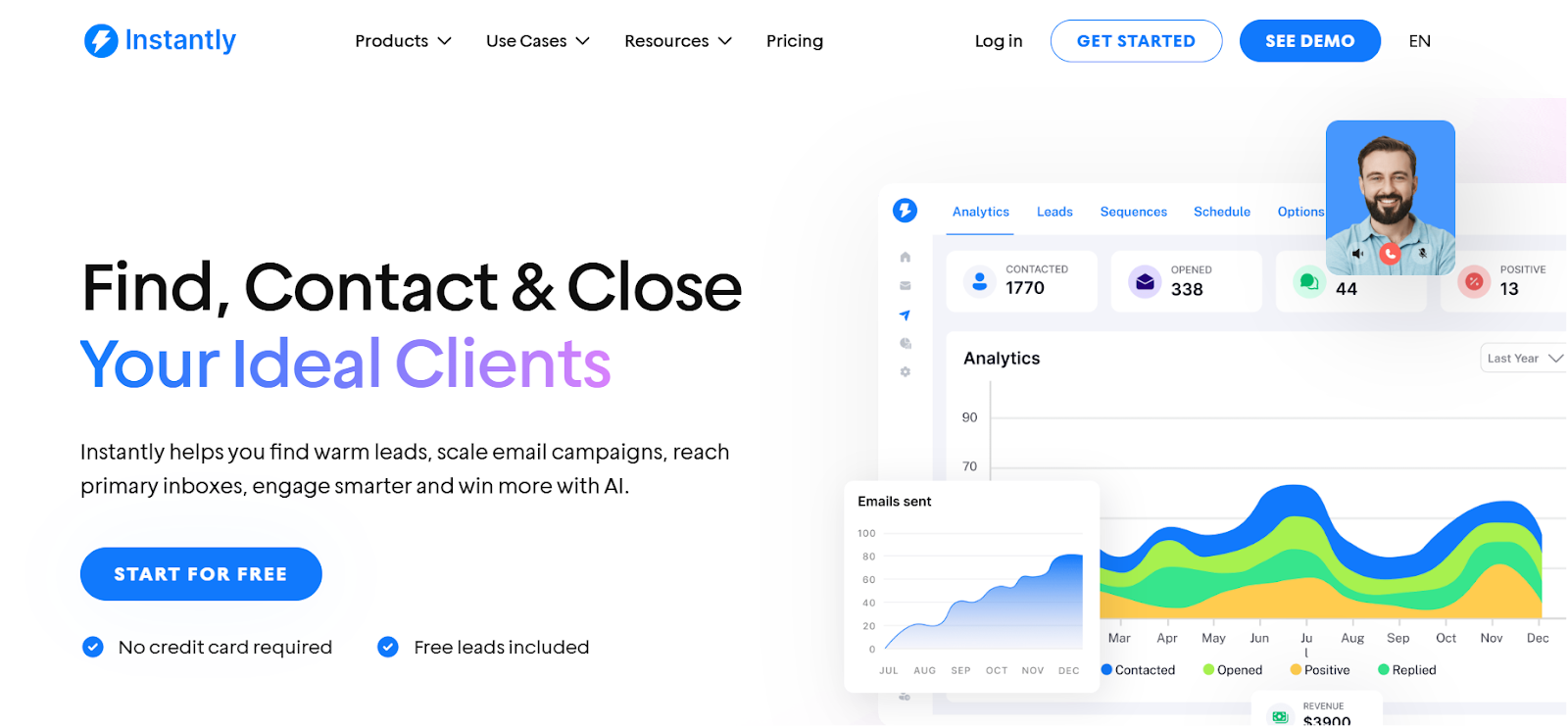Instantly.ai Homepage