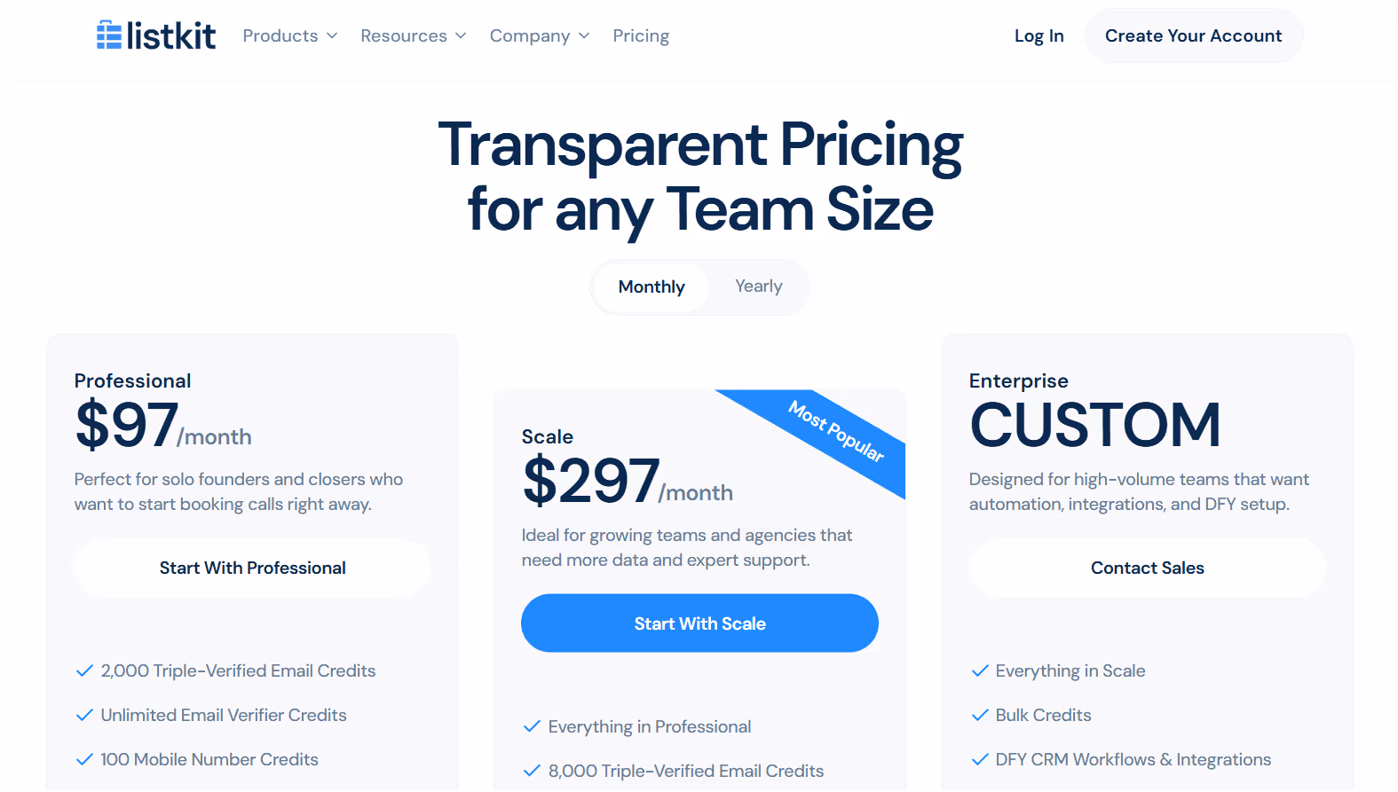 Liskit Pricing