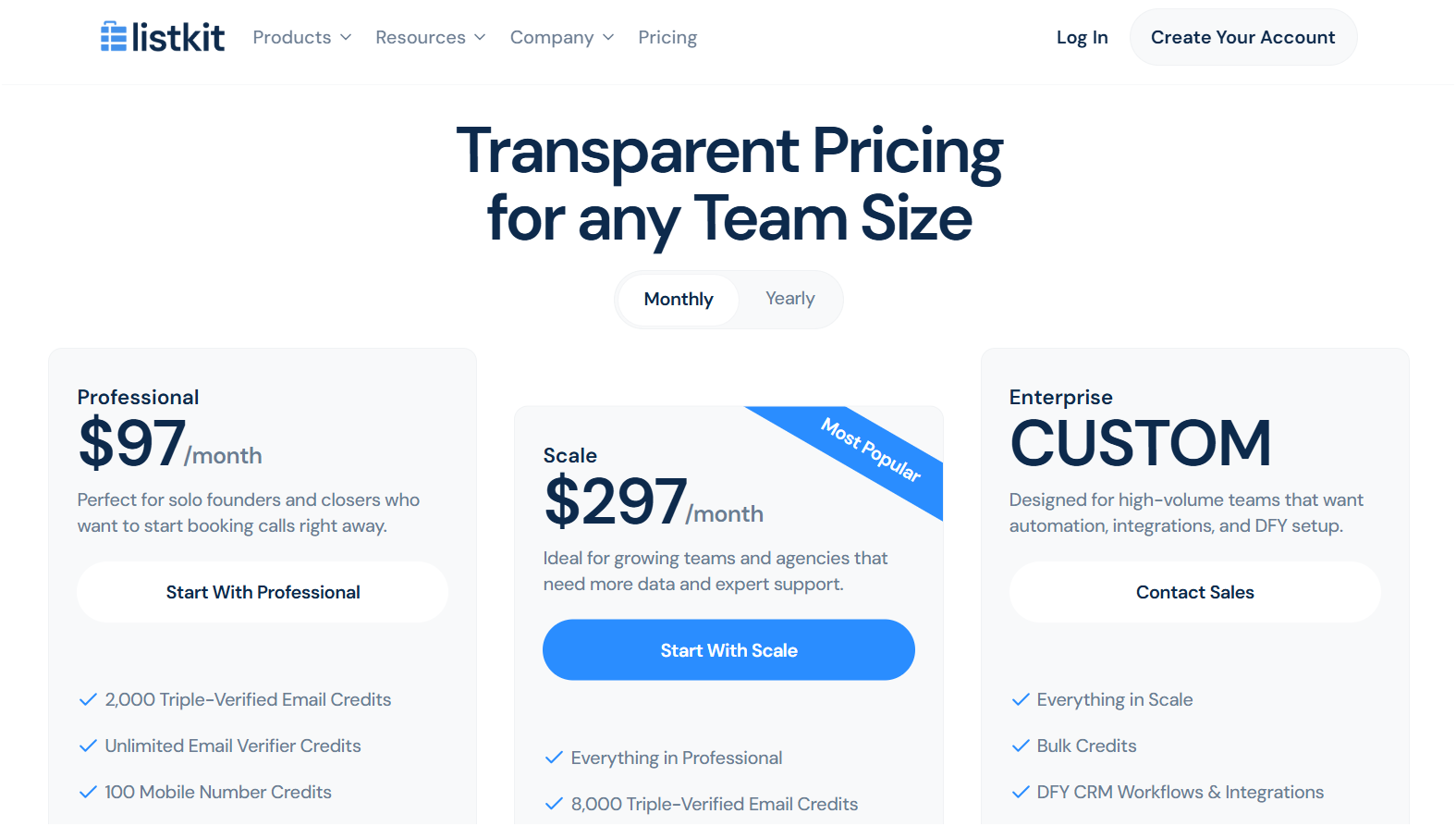 Liskit Pricing