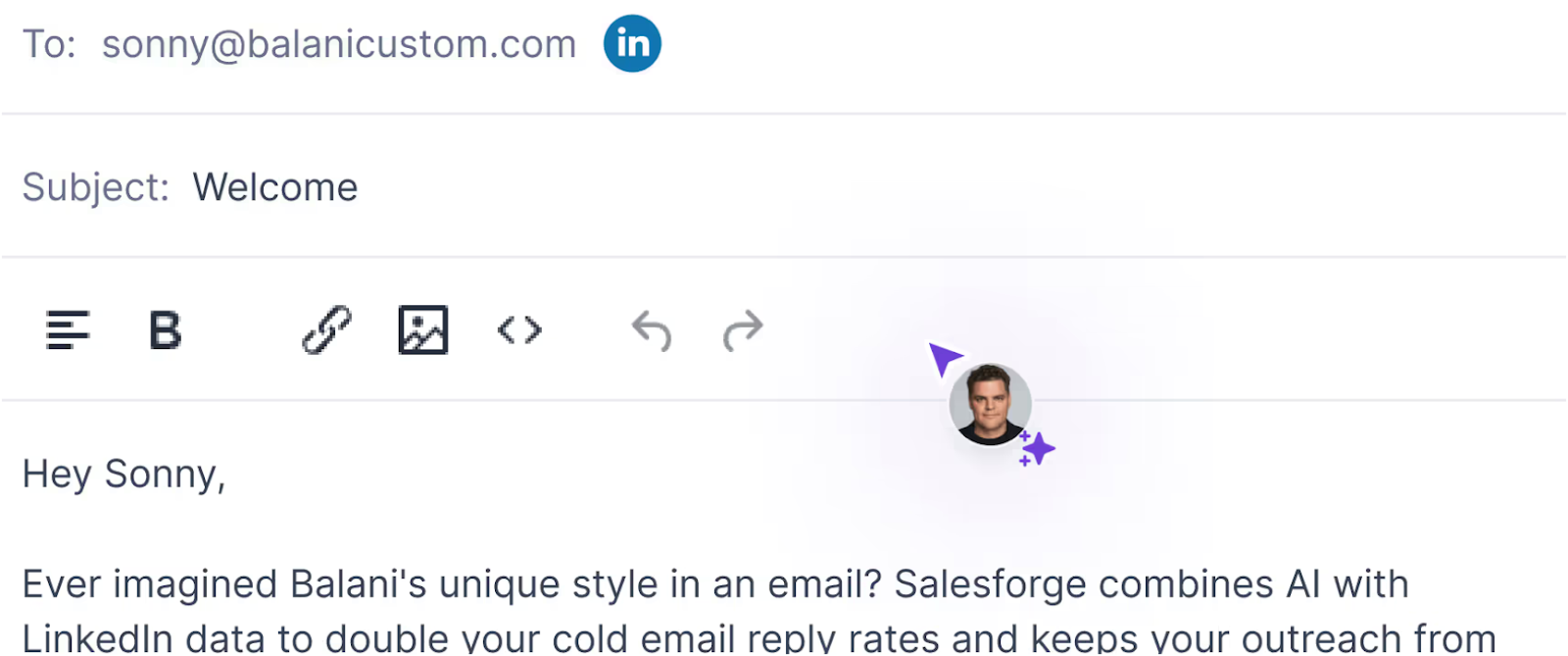 Personalised messages at Salesforge