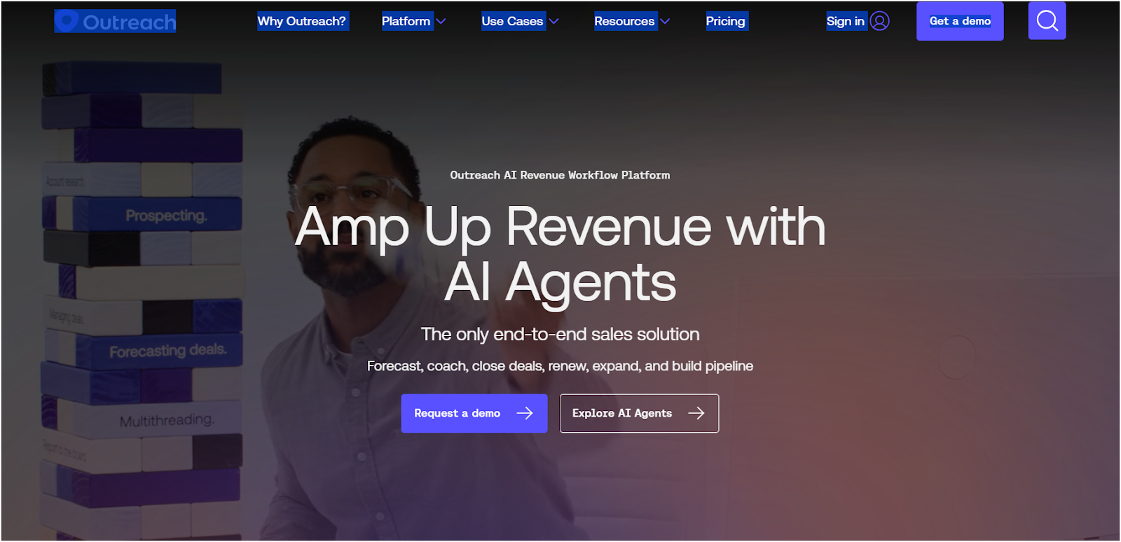 Outreach.io Homepage