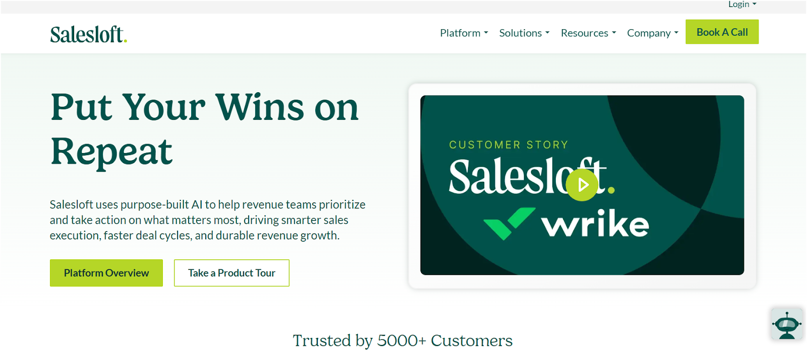 Salesloft Homepage