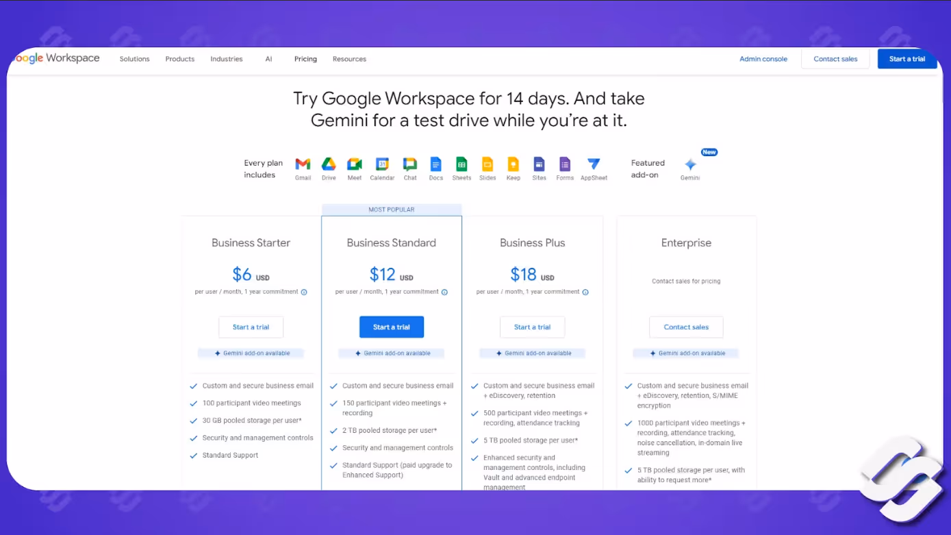 Google Workspace Pricing