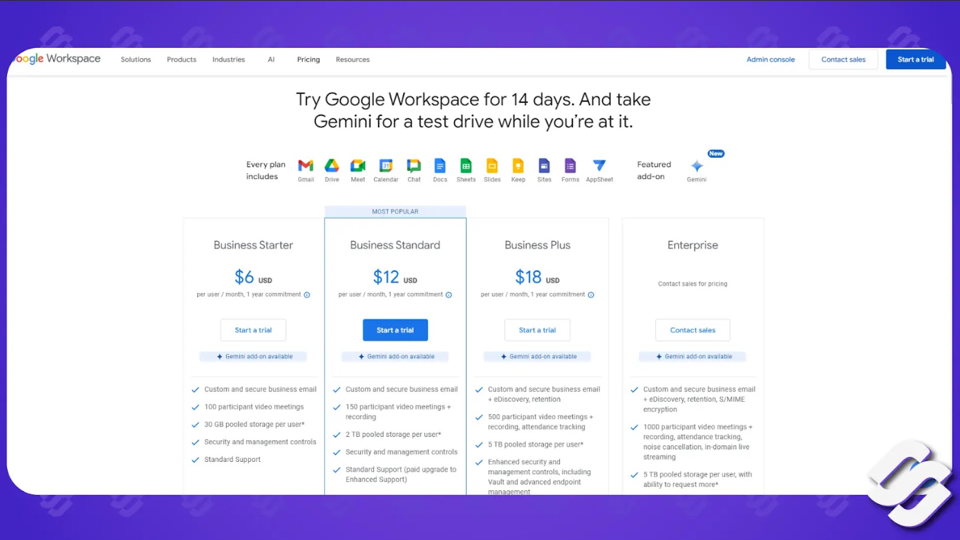 Google Workspace Pricing