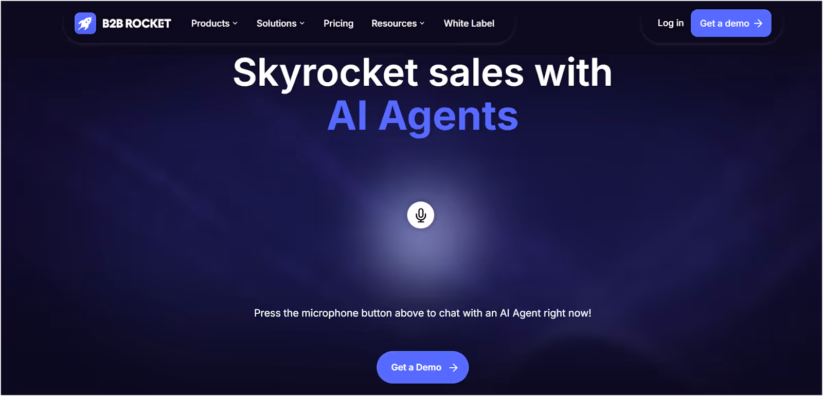 B2B Rocket AI homepage