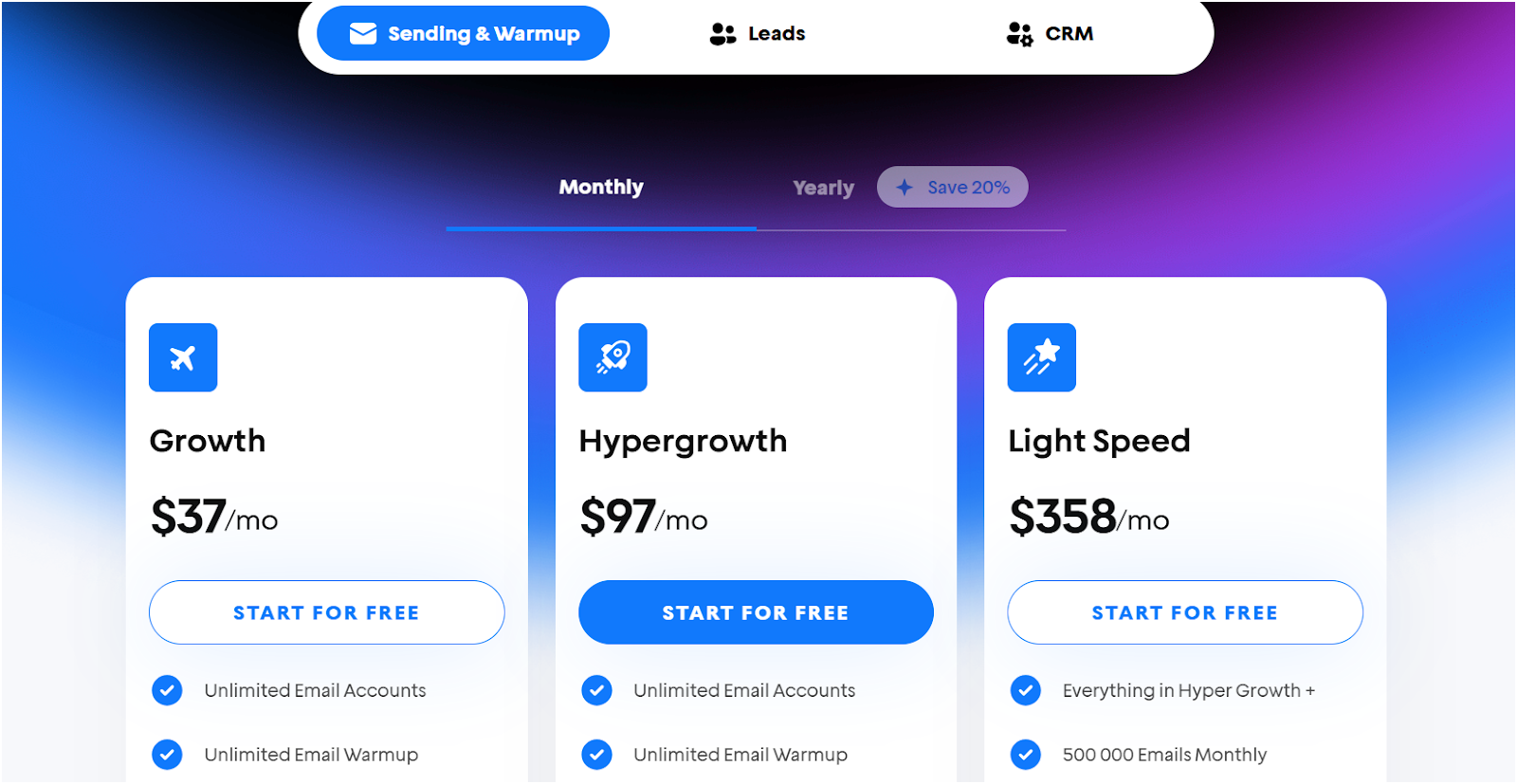 Instantly pricing