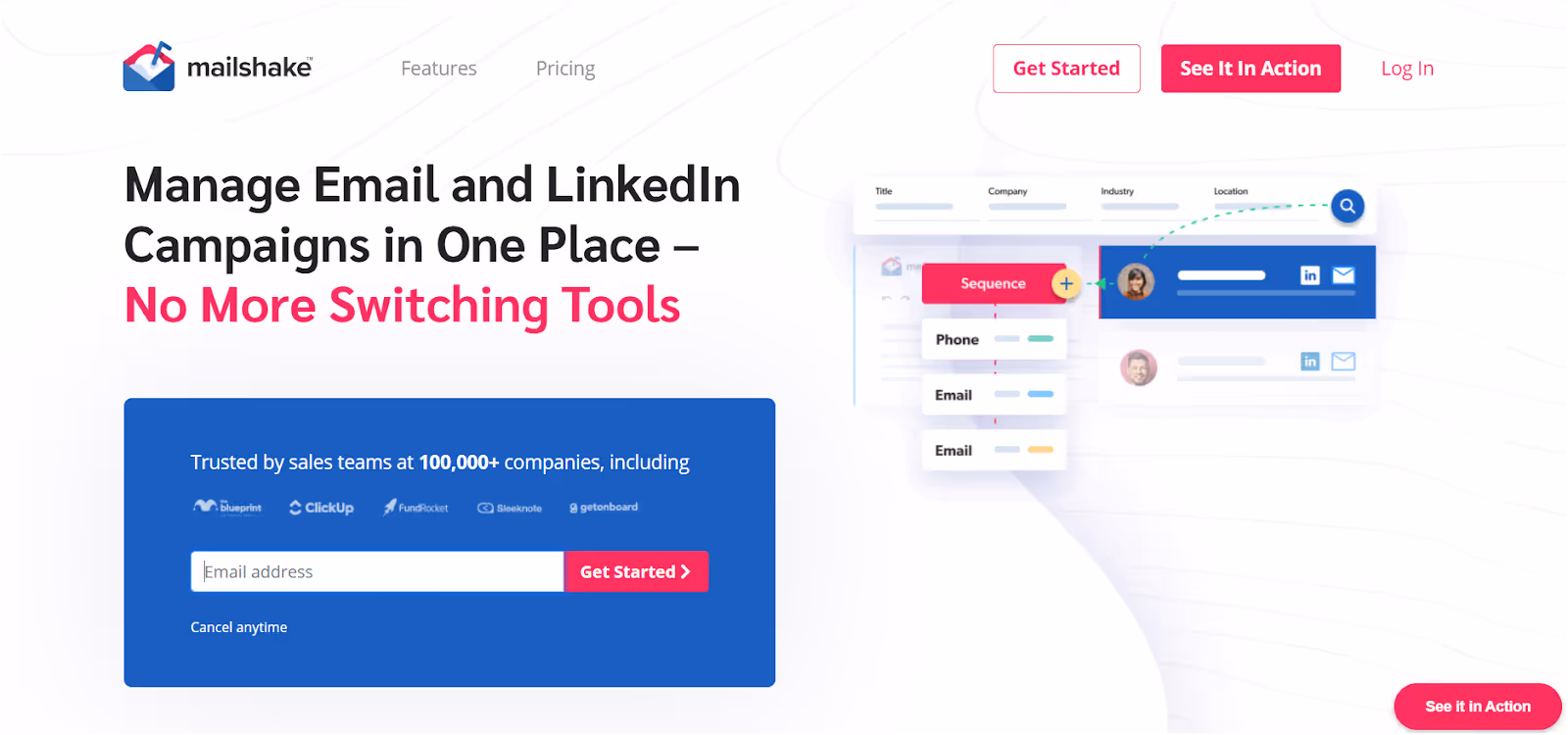 Mailshake Homepage