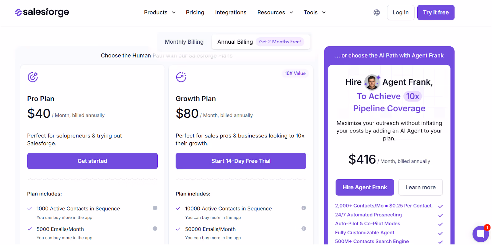 Salesforge Pricing