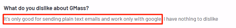 GMass reviews on G2