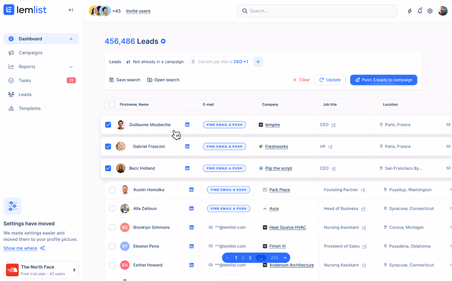 Lemlist Dashboard