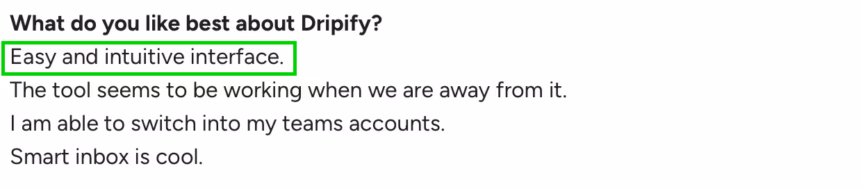 Dripify G2 reviews