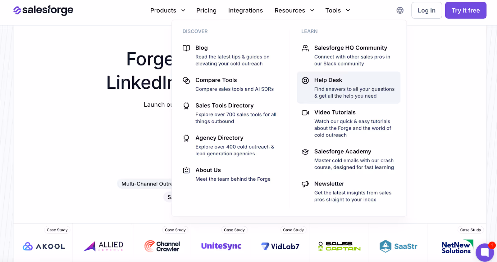 Salesforge Homepage