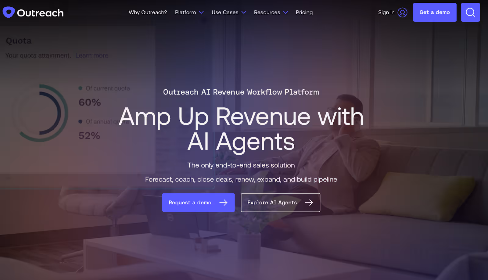 Outreach.io Homepage
