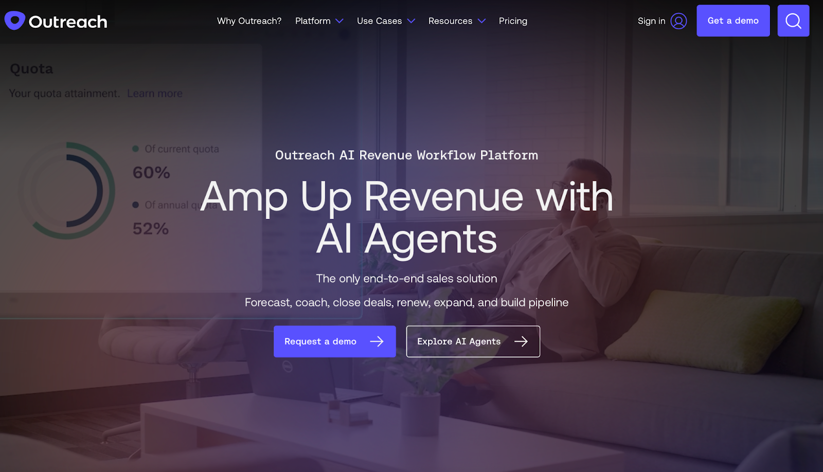 Outreach.io Homepage