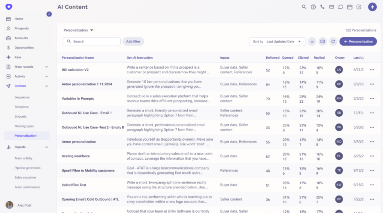Personalisation in Outreach
