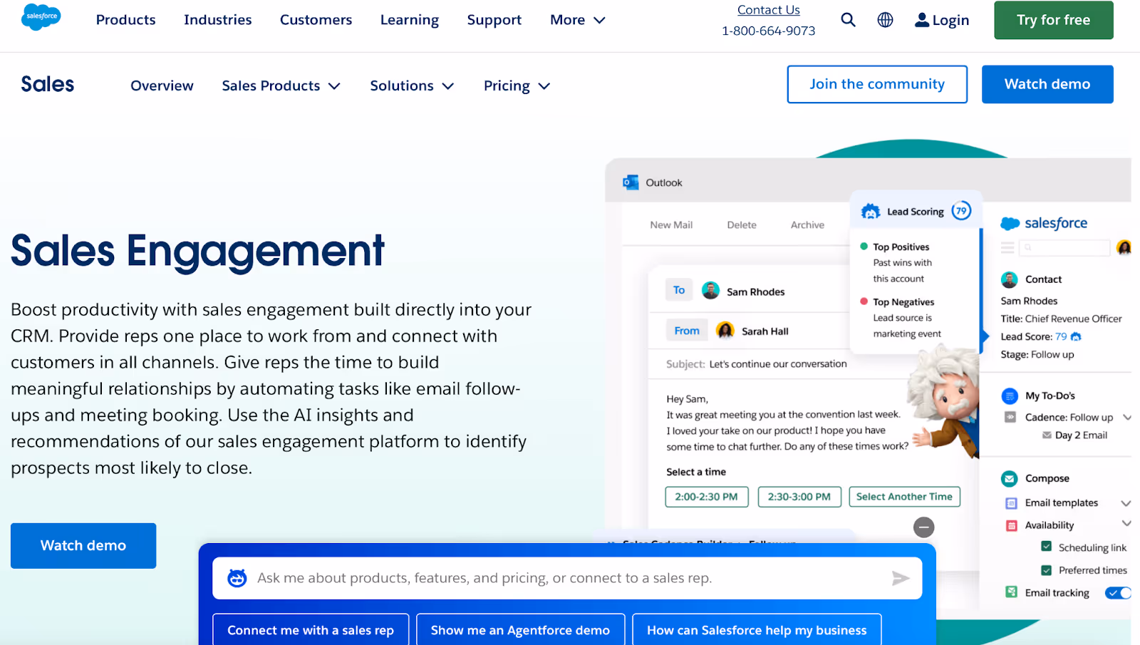 Salesforce Sales Engagement Homepage