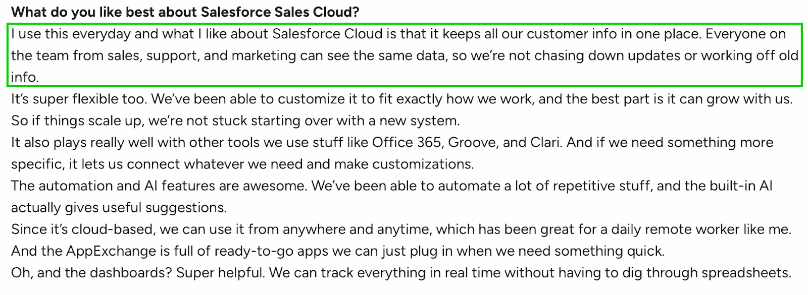 Salesforce Sales Engagement G2 reviews 