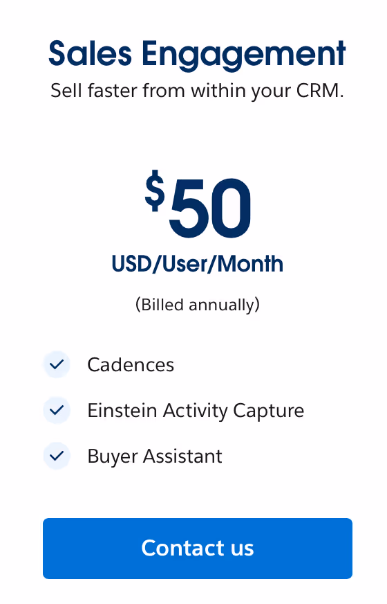 Salesforce Sales Engagement Pricing