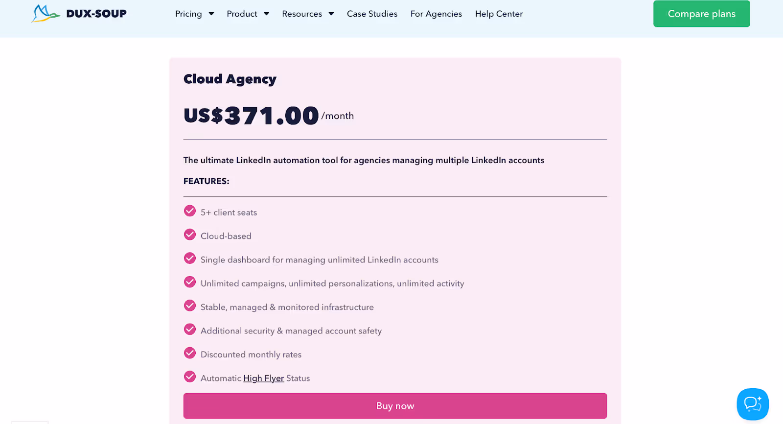 Dux-Soup Pricing for Agencies